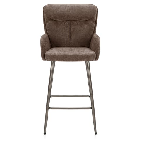 Albany Bar Stool Brown Fabric