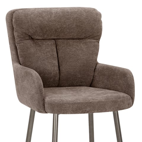 Albany Bar Stool Brown Fabric