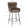 Albany Bar Stool Brown Fabric