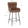 Albany Bar Stool Rust Fabric