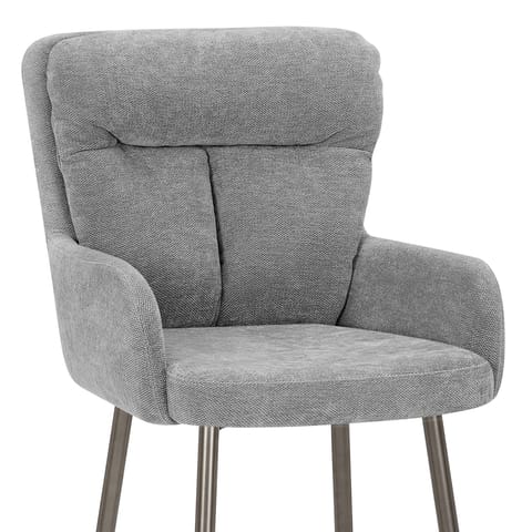 Albany Bar Stool Grey Fabric