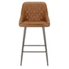 Brisbane Real Leather Stool Antique Brown
