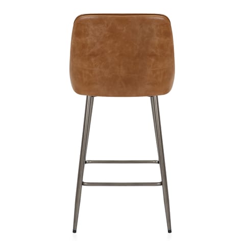 Brisbane Real Leather Stool Antique Brown