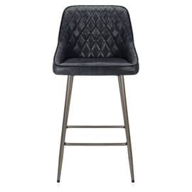 Brisbane Real Leather Stool Antique Slate