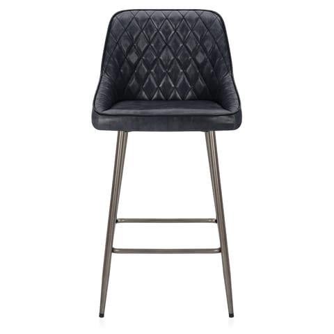 Brisbane Real Leather Stool Antique Slate