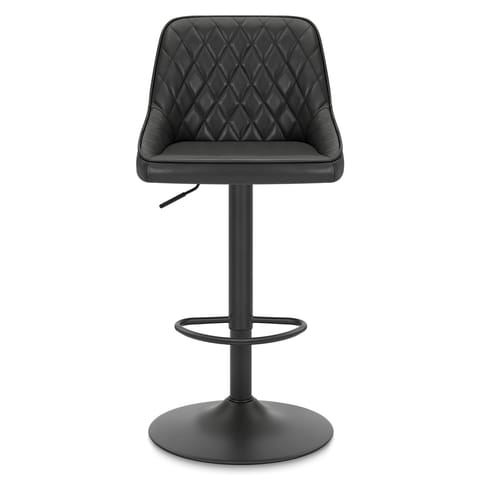 Melbourne Real Leather Stool Black