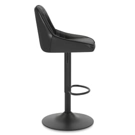 Melbourne Real Leather Stool Black