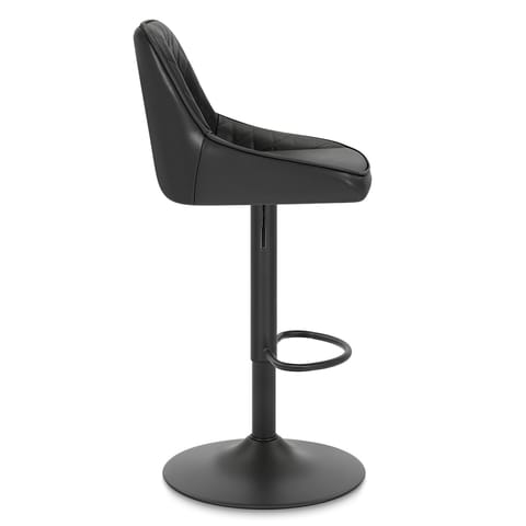 Melbourne Real Leather Stool Black