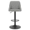 Melbourne Real Leather Stool Grey