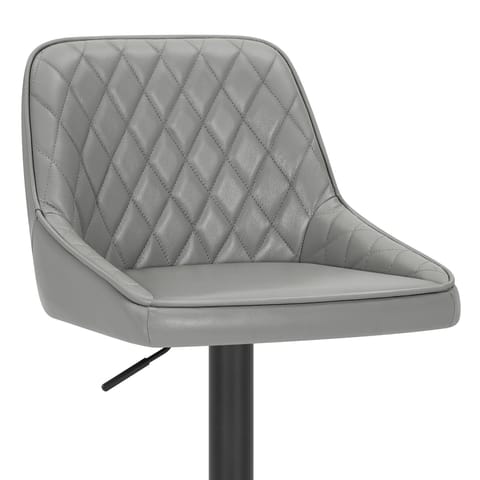 Melbourne Real Leather Stool Grey