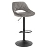 Nadia Bar Stool Grey Velvet
