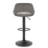 Nadia Bar Stool Grey Velvet