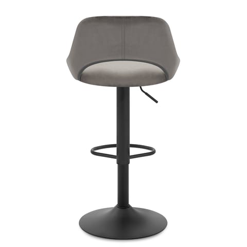 Nadia Bar Stool Grey Velvet