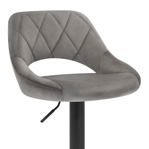 Nadia Bar Stool Grey Velvet