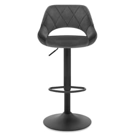 Nadia Bar Stool Charcoal Velvet