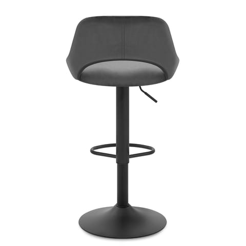 Nadia Bar Stool Charcoal Velvet