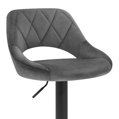 Nadia Bar Stool Charcoal Velvet