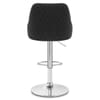 Plaza Stool Black Fabric & Cream Leather