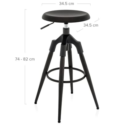 Onyx Bar Stool Black Dimensions