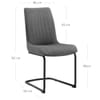 Adele Dining Chair Grey Fabric