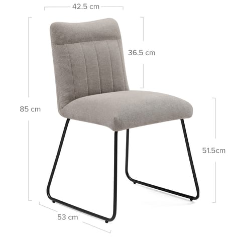 Milo Dining Chair Tweed Fabric