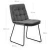 Riva Dining Chair Dark Grey Fabric