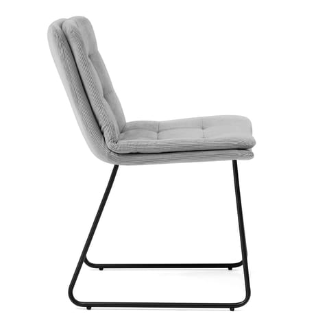 Riva Dining Chair Light Grey Fabric