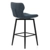 Elle Bar Stool Dark Blue Fabric