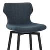 Elle Bar Stool Dark Blue Fabric