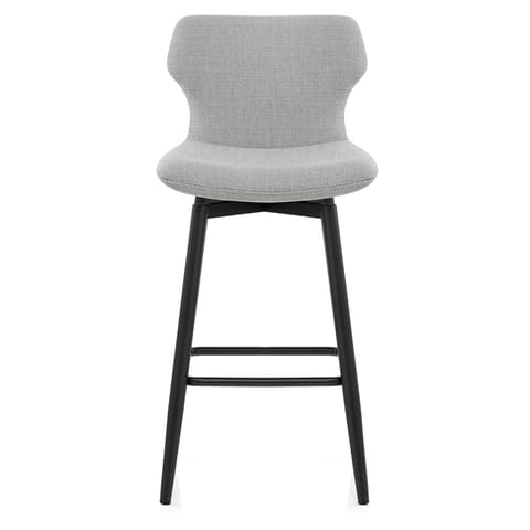 Elle Bar Stool Light Grey Fabric