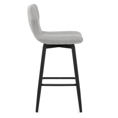 Elle Bar Stool Light Grey Fabric