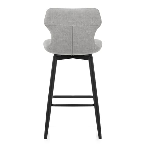 Elle Bar Stool Light Grey Fabric