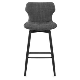 Elle Bar Stool Charcoal Fabric