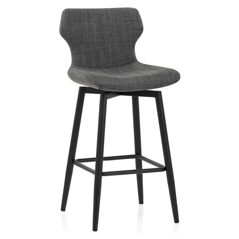 Elle Bar Stool Charcoal Fabric