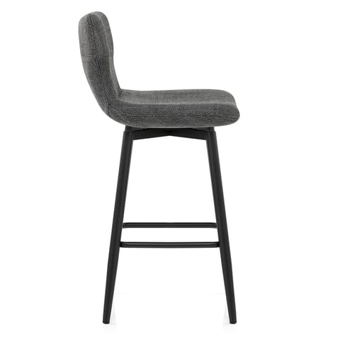 Elle Bar Stool Charcoal Fabric
