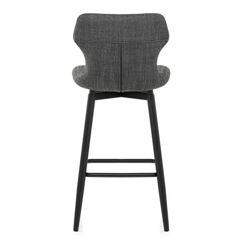 Elle Bar Stool Charcoal Fabric