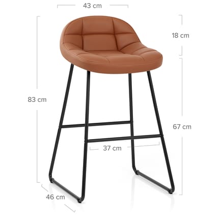 Swift Bar Stool Tan Dimensions