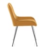 Mustang Chrome Chair Mustard Velvet