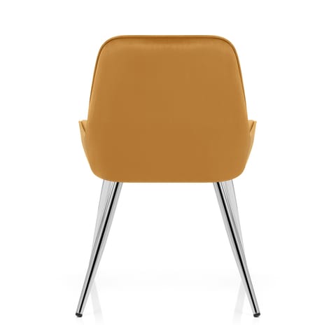 Mustang Chrome Chair Mustard Velvet