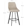 Nova Bar Stool Tweed Fabric