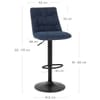 Mechu Bar Stool Blue Velvet