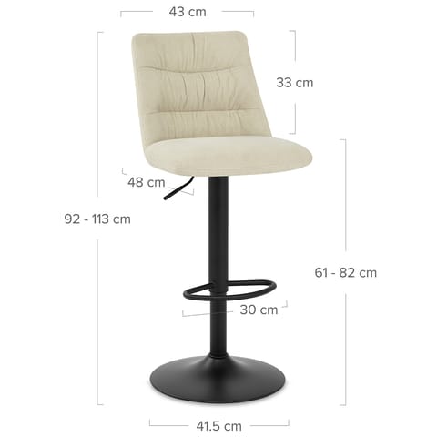 Mechu Bar Stool Cream Velvet