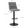 Mechu Bar Stool Grey Velvet