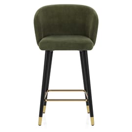 Boston Bar Stool Green Fabric