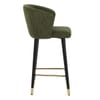 Boston Bar Stool Green Fabric