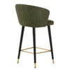 Boston Bar Stool Green Fabric