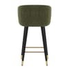 Boston Bar Stool Green Fabric