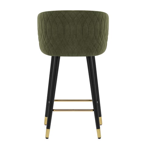Boston Bar Stool Green Fabric