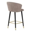 Boston Bar Stool Taupe Fabric