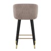 Boston Bar Stool Taupe Fabric